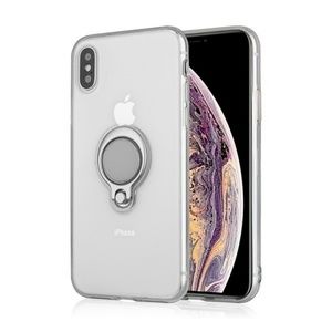 iPhone Xs Max Ring Stand Transparent Case with Met